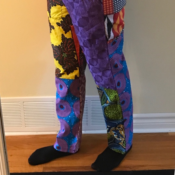 African Print Colourful Pants- Pockets! NWOT 3/$19 - Picture 8 of 11